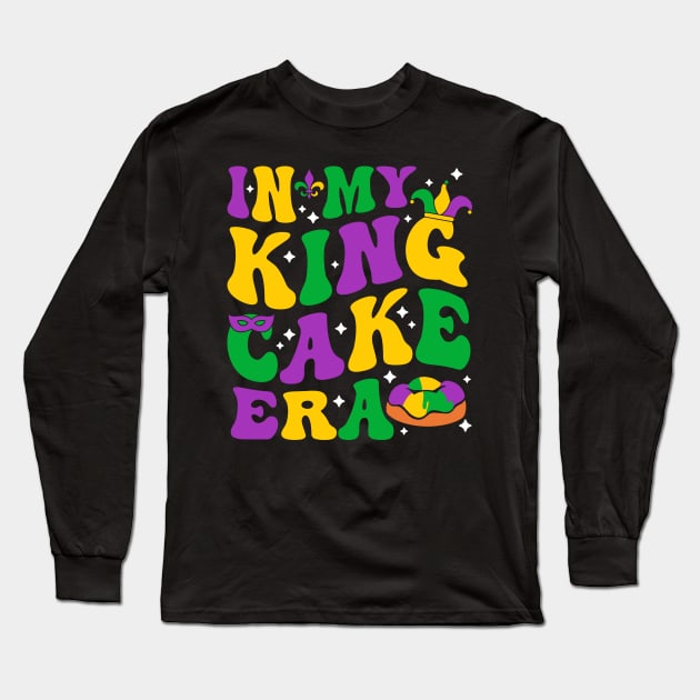 Retro In My King Cake Era Mardi Gras Women Men Long Sleeve T-Shirt by Krishnansh W.